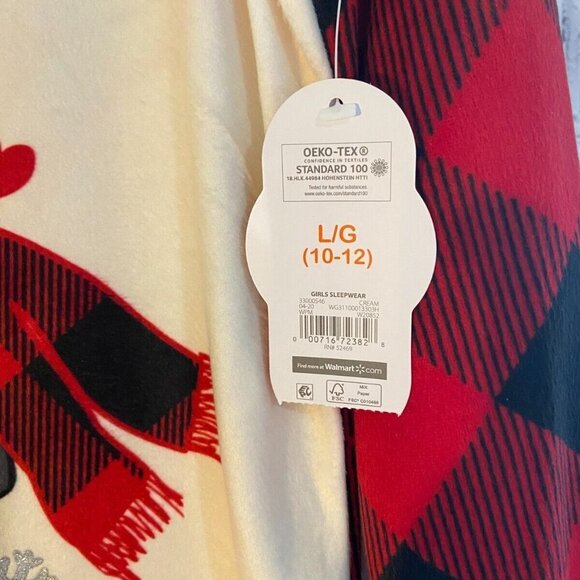 ✨✨Wonder Nation Penguin on Skis with Heart Girls PJs Large - Picture 4 of 6